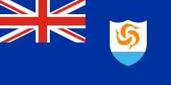 blue British ensign, coat of arms