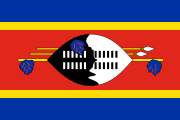 blue-red-blue, yellow outlines, shield and spear