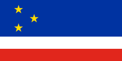 blue-white-red, three yellow stars