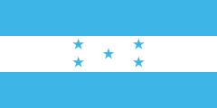 Turquoise flag of Honduras