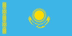 blue, yellow eagle and sun, yellow ornamental stripe