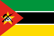 green-black-yellow, white outlines, red triangle, hoe and machete emblem