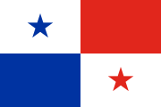 white-red-white-blue quarters, blue star, red star