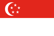 red-white, white crescent, 5 white stars