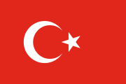 red, white crescent and star