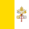 yellow-white, crossed keys emblem
